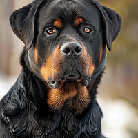 Buy canvas prints of Rottweiler Portrait by K9 Art