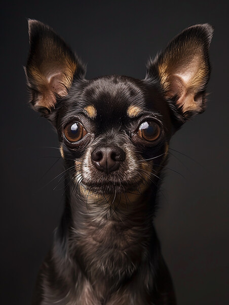 Chihuahua Portrait Picture Board by K9 Art