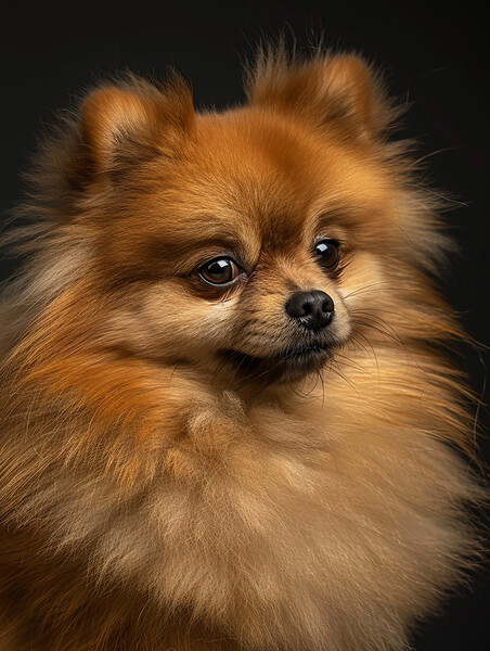 Pomeranian Portrait Picture Board by K9 Art