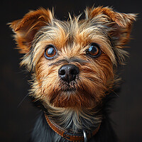 Buy canvas prints of Yorkshire Terrier Portrait by K9 Art