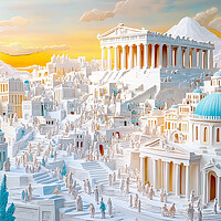 Athens Cityscape Abstract
