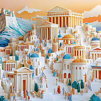 Athens Cityscape Abstract