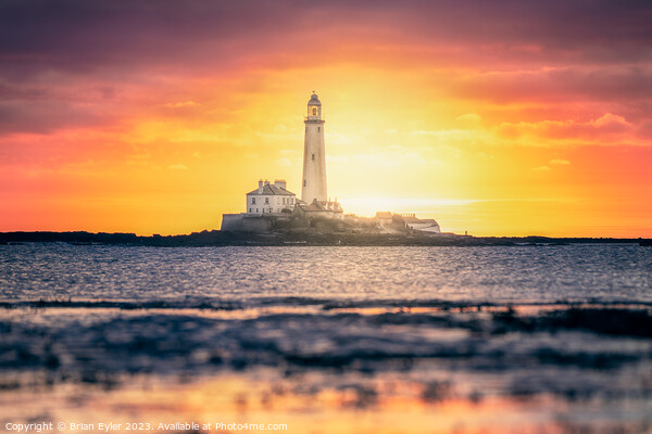 St Mary's Lighthouse Picture Board by Brian Eyler