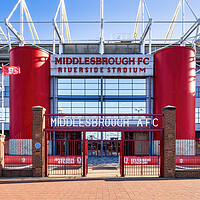 Buy canvas prints of Riverside Stadium Gates: Middlesbrough FC by STADIA 