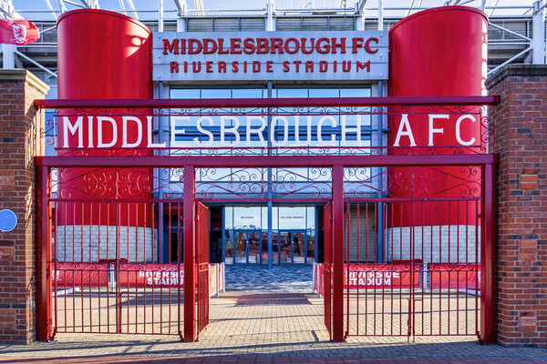 Riverside Stadium Gates: Middlesbrough FC Picture Board by STADIA 