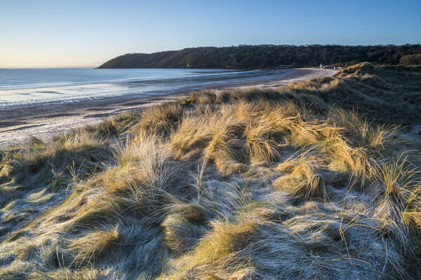 Oxwich Bay winter Picture Board by Robert Canis