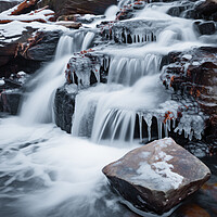 Buy canvas prints of Icy Waterfall by Fraser Hetherington
