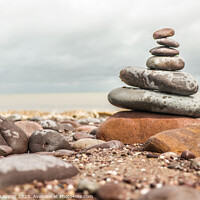 Buy canvas prints of Stack of Pebbles by Michele Leppier