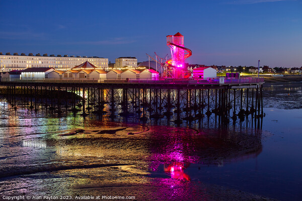 Herne Bay Pier Illuminations Picture Board by Alan Payton
