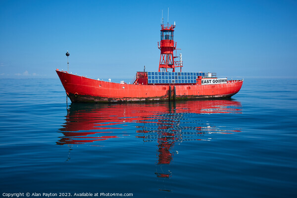 East Goodwin Lightship Picture Board by Alan Payton