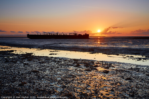 Wreck at sunrise, Murston, Kent Picture Board by Alan Payton