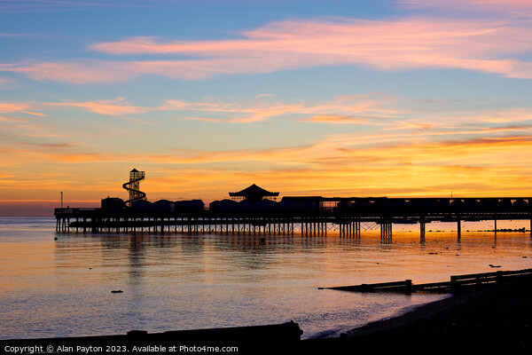 Dawn at Herne Bay pier Picture Board by Alan Payton