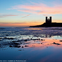 Buy canvas prints of March Dawn at Reculver towers by Alan Payton