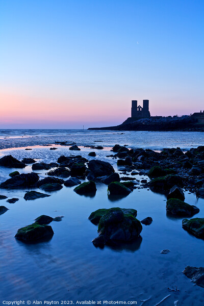 Reculver at the blue hour 2 Picture Board by Alan Payton
