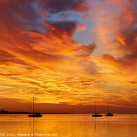 Buy canvas prints of Vivid sunrise on Swale Estuary 2 by Alan Payton