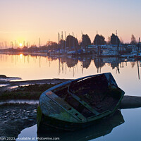 Buy canvas prints of Sunrise at Oare Creek , Kent by Alan Payton