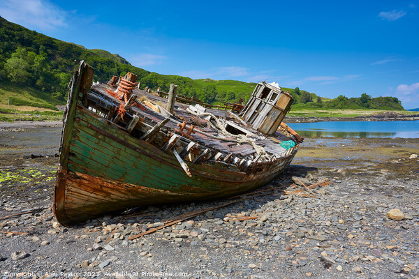 Fishing boat Wreck, Isle of Kerrera 1 Picture Board by Alan Payton