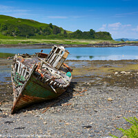 Buy canvas prints of Fishing boat Wreck, Isle of Kerrera 2 by Alan Payton