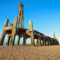 Buy canvas prints of Old St Anne's pier by Michael Mcinroy