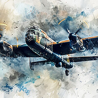 Buy canvas prints of Avro Lancaster Bomber Art by Airborne Images