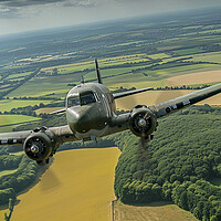 Buy canvas prints of Douglas C-47A Skytrain W7 by Airborne Images
