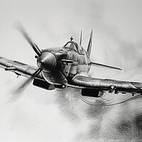 Buy canvas prints of Supermarine Spitfire In Charcoal by Airborne Images