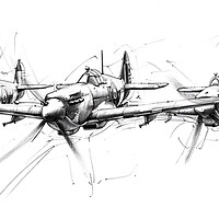 Buy canvas prints of Albert Capstaff Pencil Sketch 6 by Airborne Images