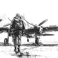 Buy canvas prints of Albert Capstaff Pencil Sketch 8 by Airborne Images