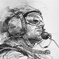 Buy canvas prints of Albert Capstaff Pencil Sketch by Airborne Images