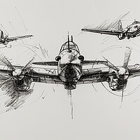 Buy canvas prints of Albert Capstaff Pencil Sketch by Airborne Images