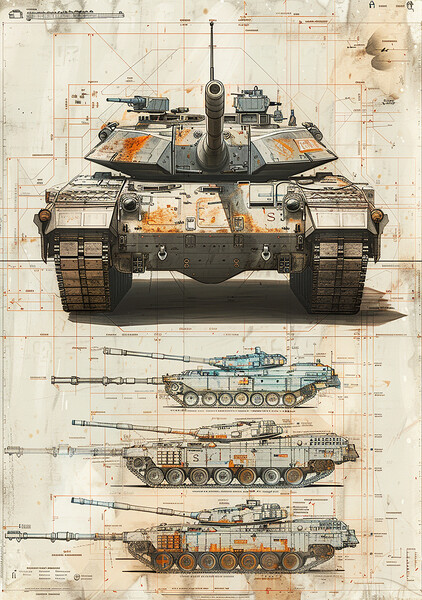 British Army Chieftan Tank Picture Board by Airborne Images