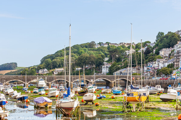 Looe Harbour and Bridge Picture Board by Phil Lane