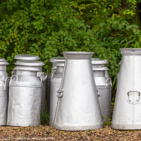 Buy canvas prints of Old milk churns at Arley station by Phil Lane