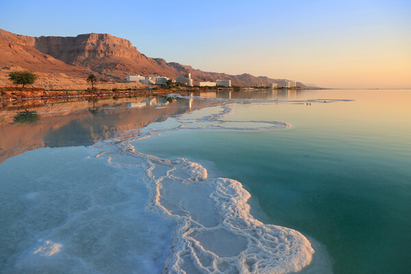 Salt deposits, typical landscape of the Dead Sea. Picture Board by Olga Peddi