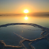 Buy canvas prints of Sunrise and Dawn of the Dead Sea by Olga Peddi