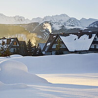 Buy canvas prints of Sunrise over Zakopane in winter, Tatras mountains  by Olga Peddi