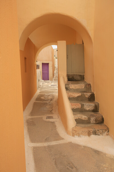 The beautiful narrow colorful streets of Emporio,  Picture Board by Olga Peddi