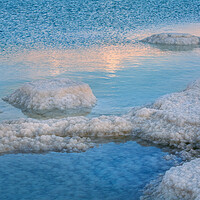 Buy canvas prints of Salt deposits, landscape of the Dead Sea, Israel. by Olga Peddi