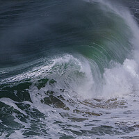 Buy canvas prints of Wild wave in Nazare at the Atlantic ocean coast of by Olga Peddi