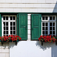 Buy canvas prints of Windows in Monschau by Olga Peddi