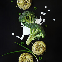 Buy canvas prints of Broccole Pasta by Olga Peddi