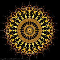 Supernatural Gold Circles Abstract