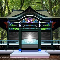 Japanese Temple Digital Art