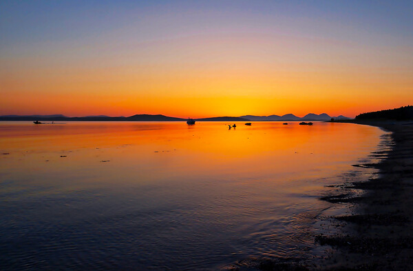 Sunset Over Jura Picture Board by Kevin Hunter