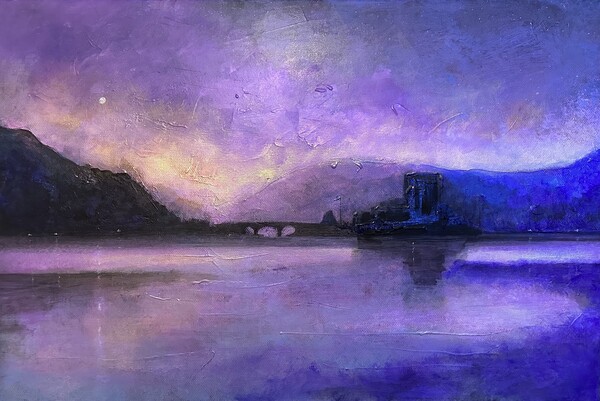 Eilean Donan Castle Moonset Picture Board by Kevin Hunter