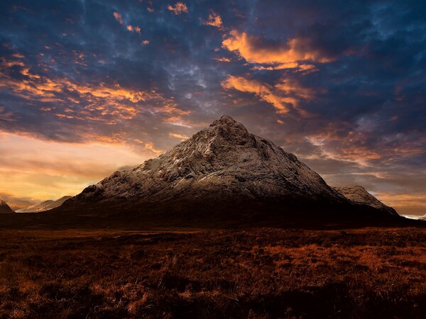Buachaille Etive Mor Dusk Picture Board by Kevin Hunter