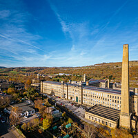 Buy canvas prints of Aerial View of Salts Mill, Saltaire by Bradley Taylor