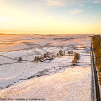 Buy canvas prints of Sunset and Snow, Northumberland National Park by Bradley Taylor