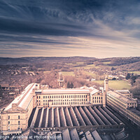 Buy canvas prints of Salts Mill, Saltaire, From Above by Bradley Taylor