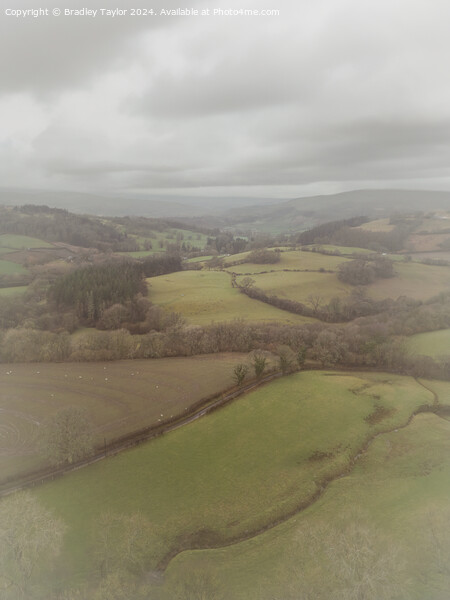 Welsh Countryside - Dreary Yet Beautiful Picture Board by Bradley Taylor